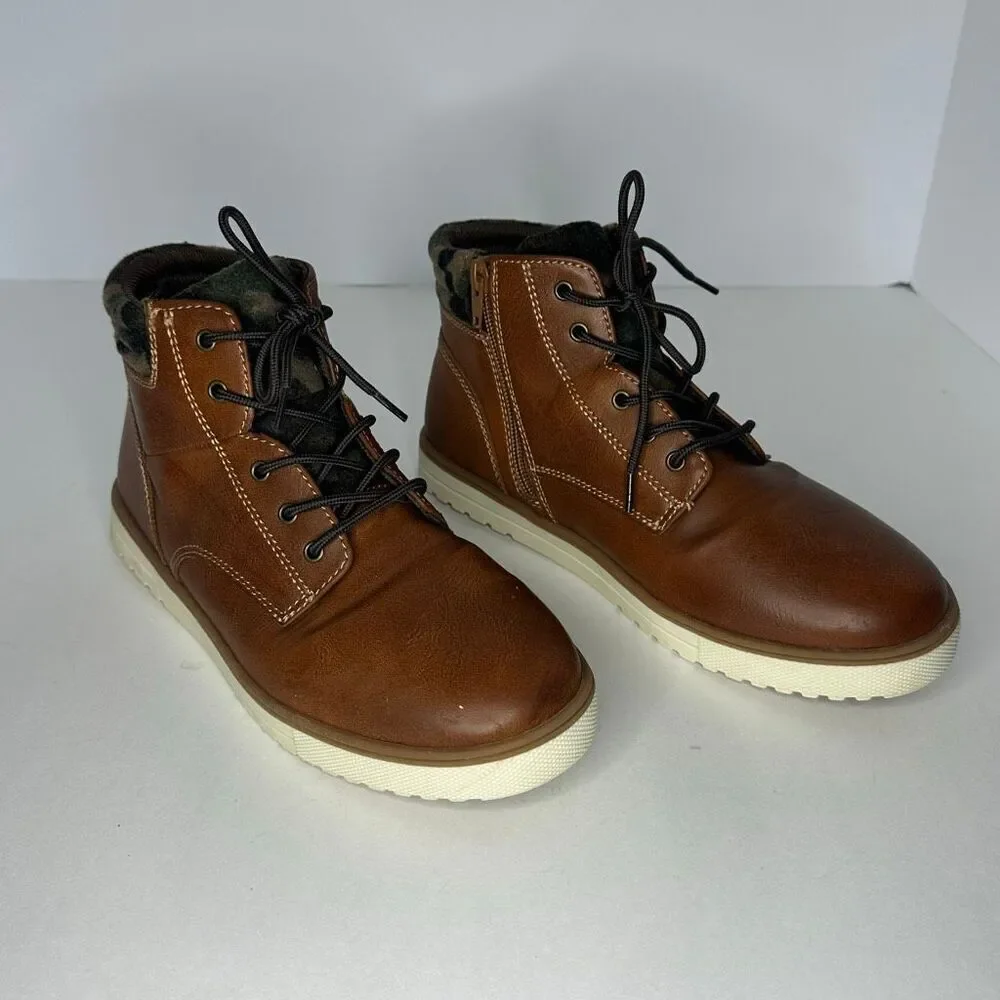 Thereabouts Newport Faux Leather Lace-Up Boots | Boys Size 6